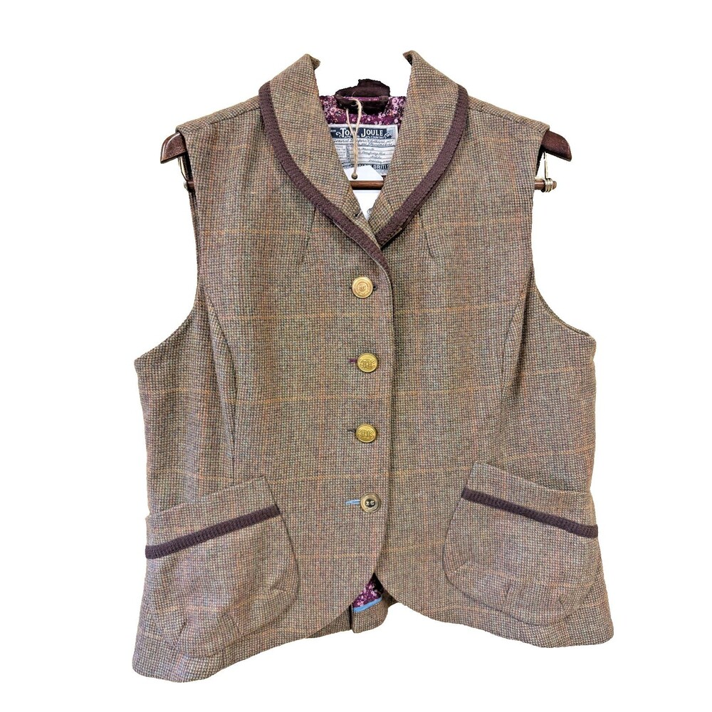 Joules Vest Tweed UK18/US14 Fox Hunting Equestrian Horse Imported from the UK
